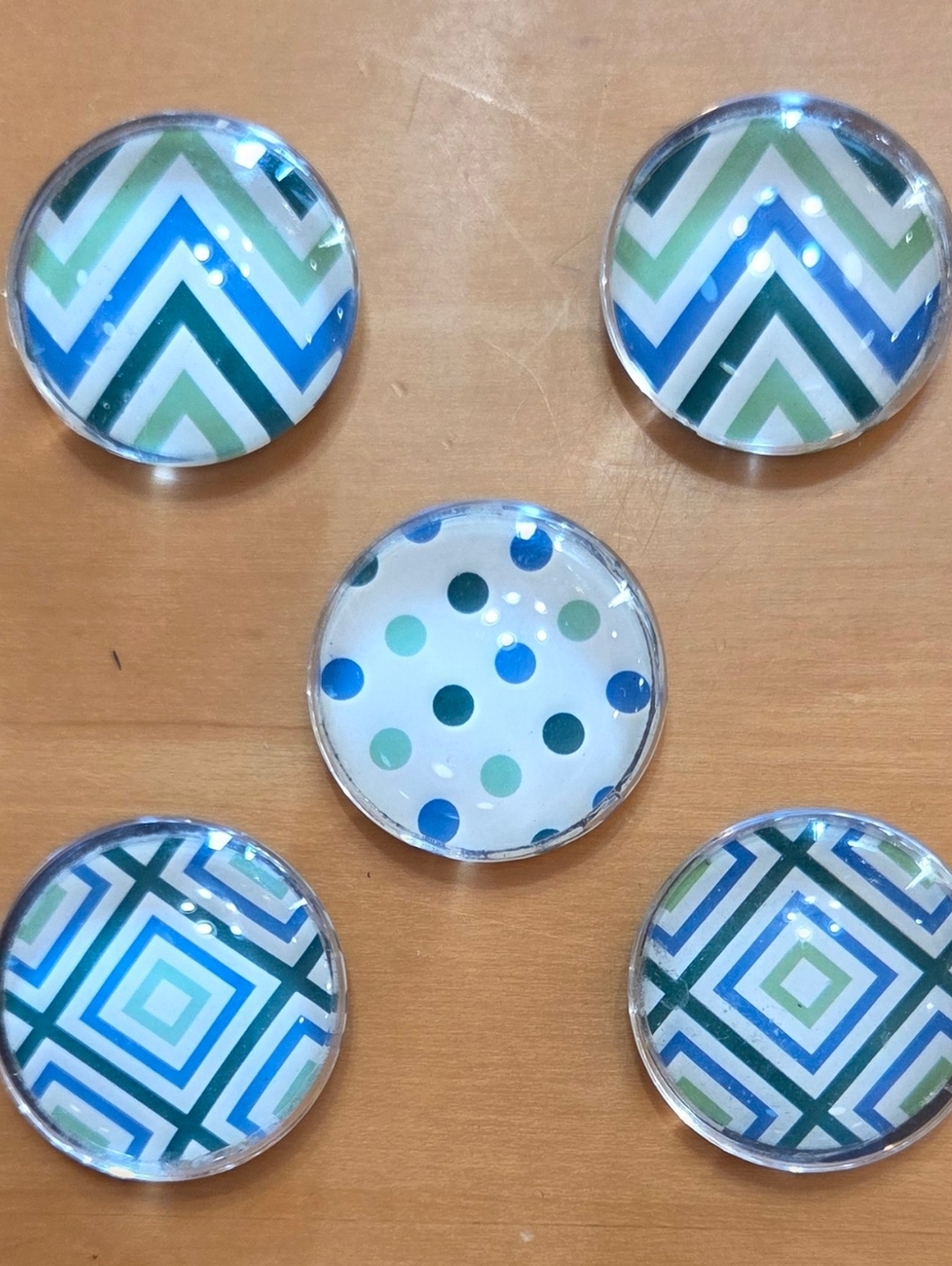 Chevron, Dots & Diamond Magnets (Qty. #5)